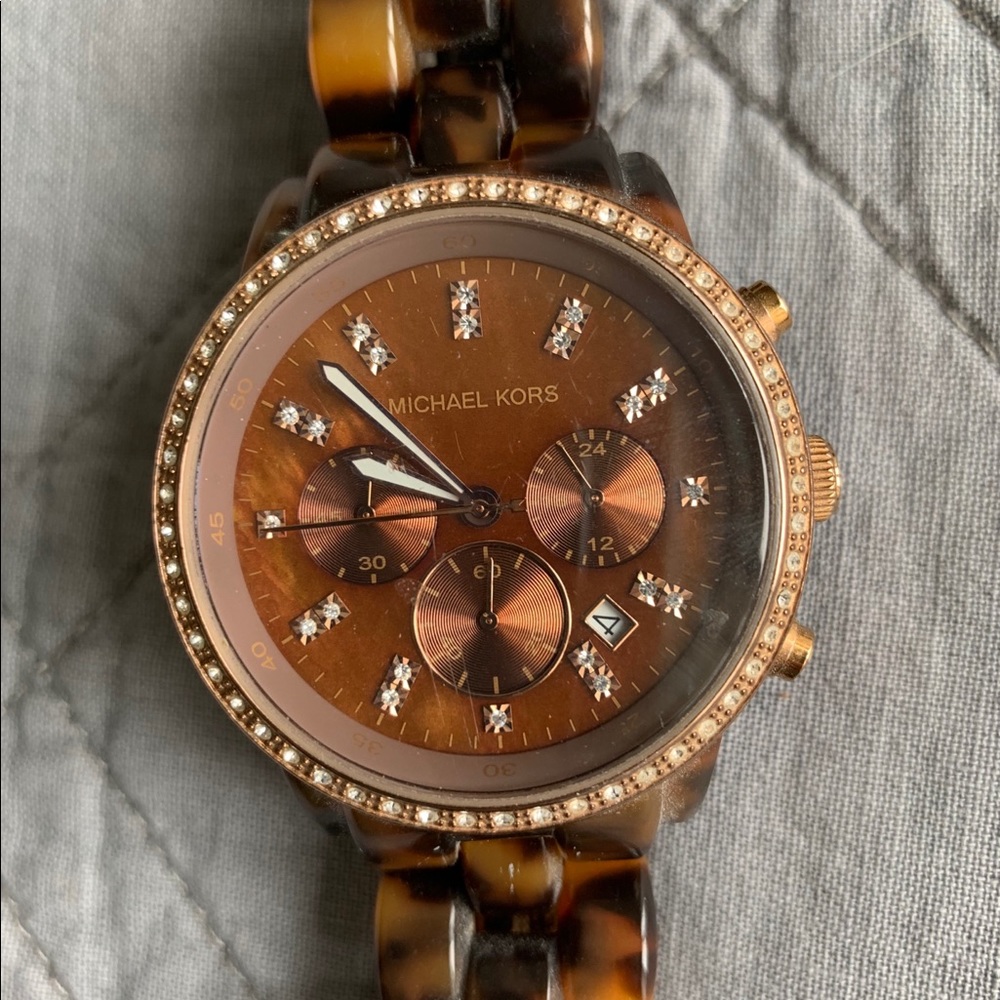 Michael Kors tortoise watch